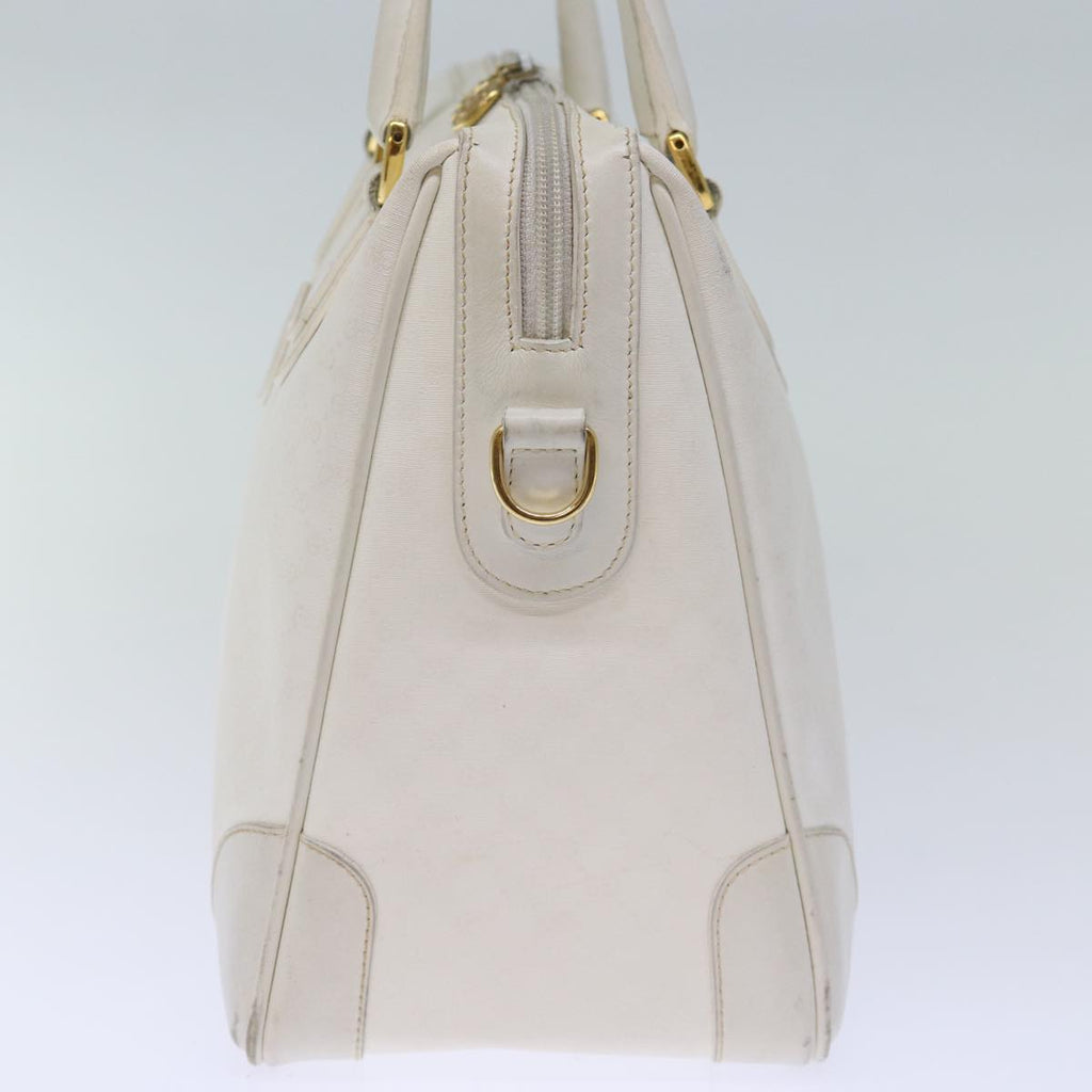 GUCCI Micro GG Canvas Hand Bag PVC 2way White 002 123 0167 th4828