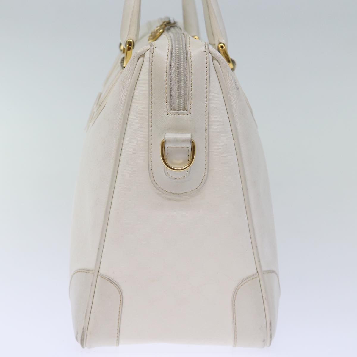 GUCCI Micro GG Canvas Hand Bag PVC 2way White 002 123 0167 th4828