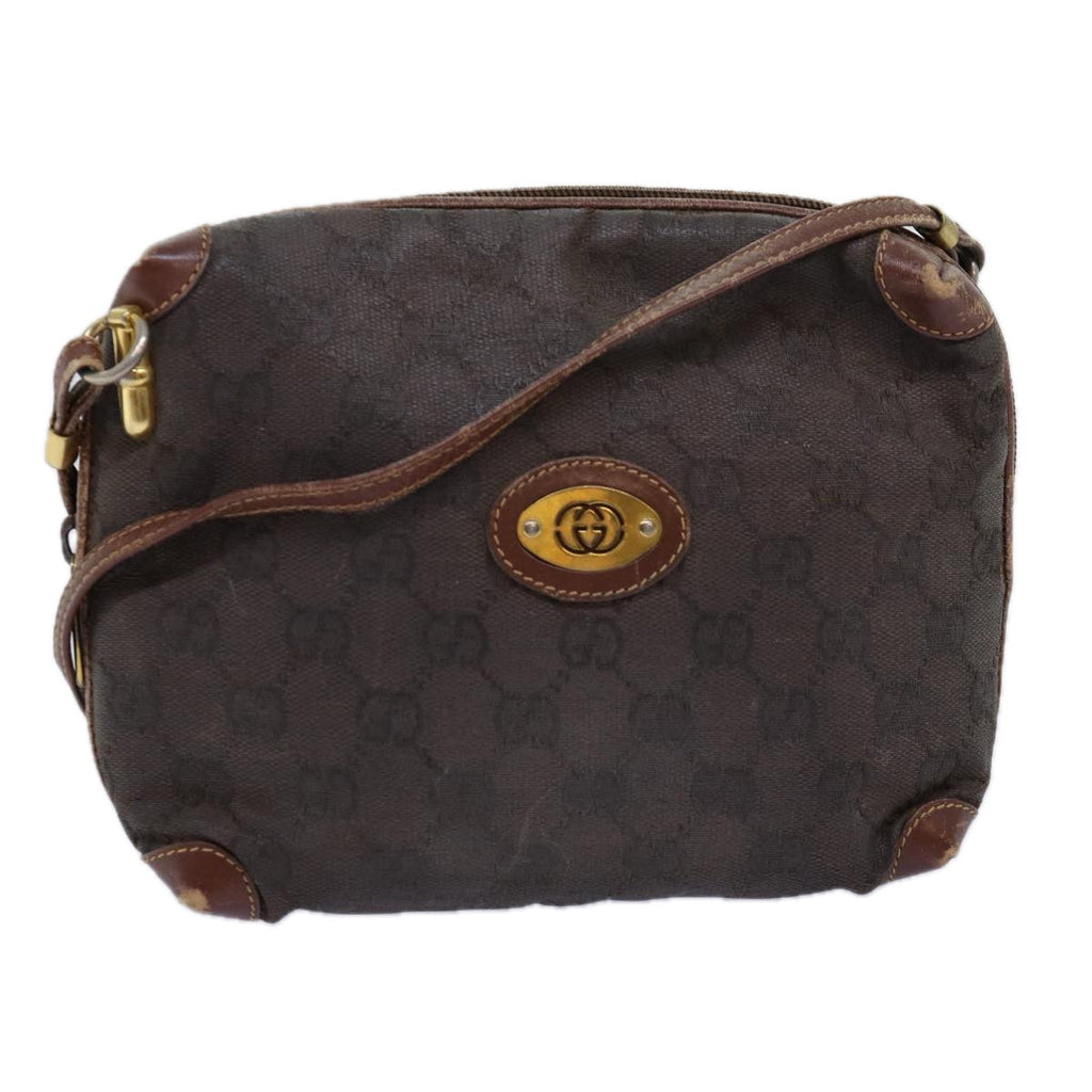 GUCCI GG Canvas Shoulder Bag Brown 007 104 4916 th4893