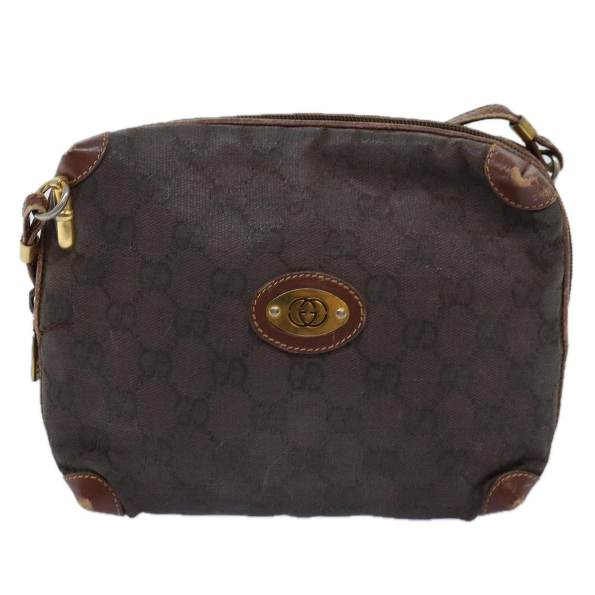 GUCCI GG Canvas Shoulder Bag Brown 007 104 4916 th4893