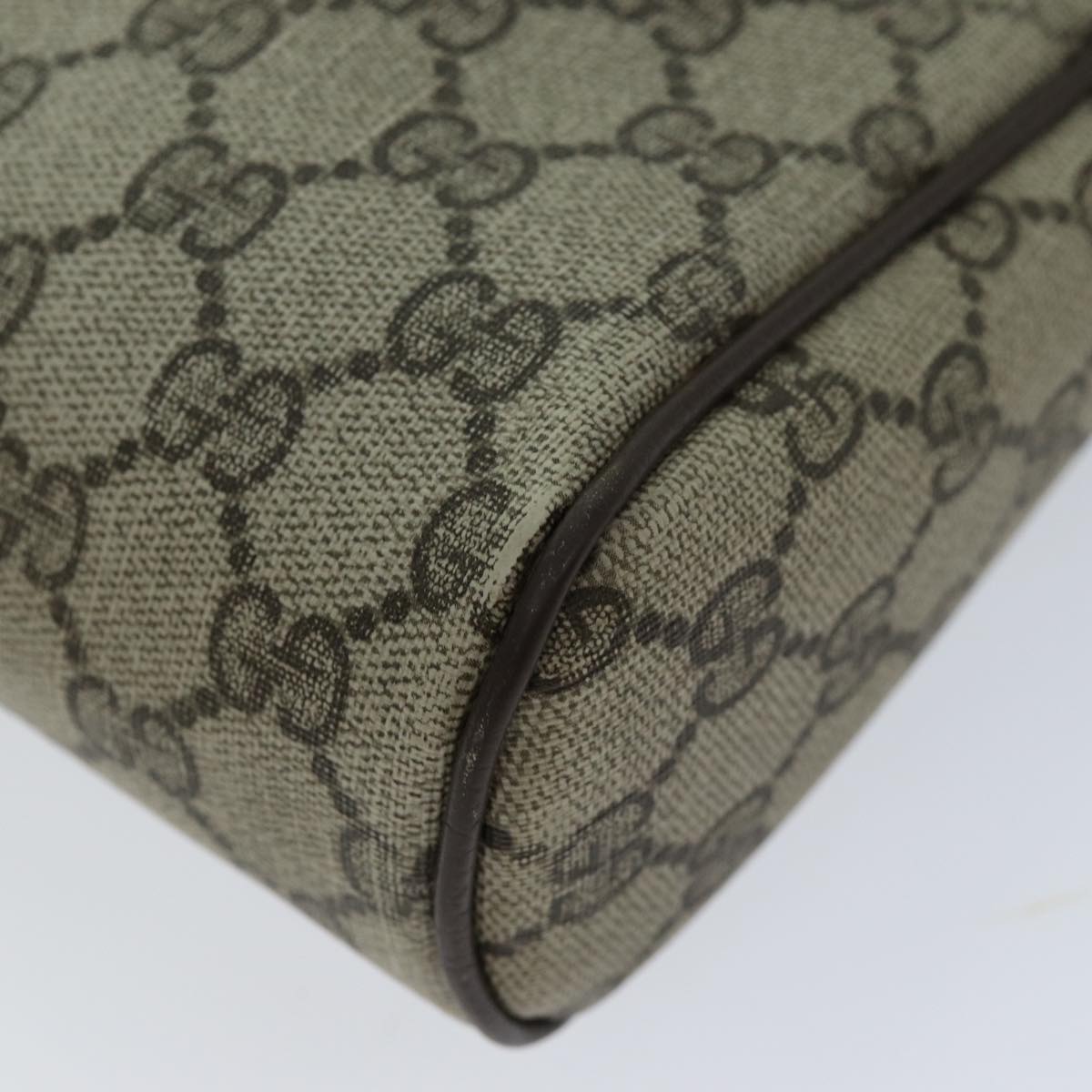 GUCCI GG Supreme Web Sherry Line Clutch Bag Beige Red 63 014 3553 th4948