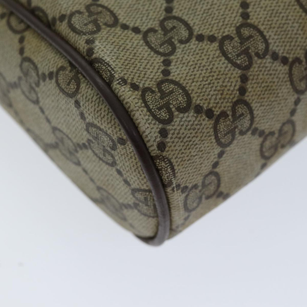 GUCCI GG Supreme Web Sherry Line Clutch Bag PVC Beige Red 156 01 012 th4949