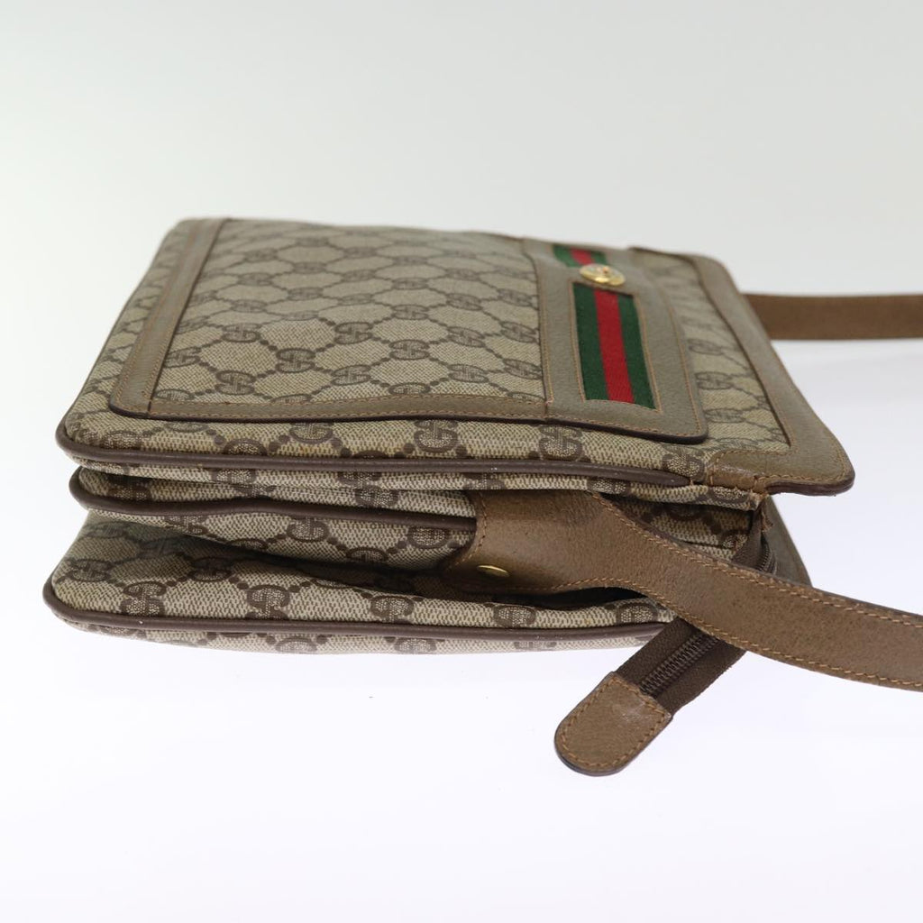 GUCCI GG Supreme Shoulder Bag PVC Leather Beige 41 02 090 th4950