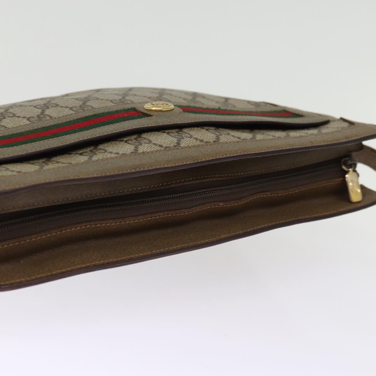 GUCCI GG Supreme Shoulder Bag PVC Leather Beige 41 02 090 th4950