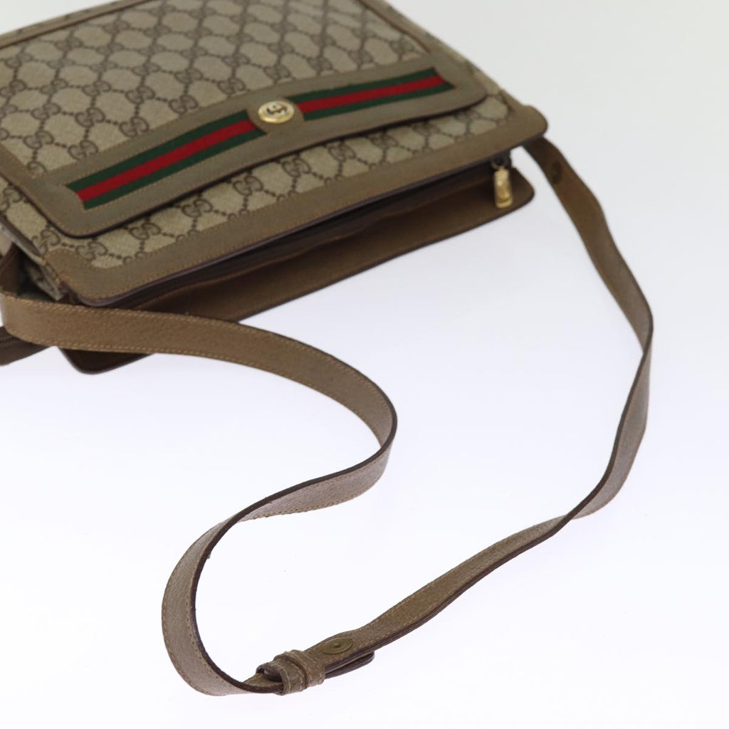 GUCCI GG Supreme Shoulder Bag PVC Leather Beige 41 02 090 th4950