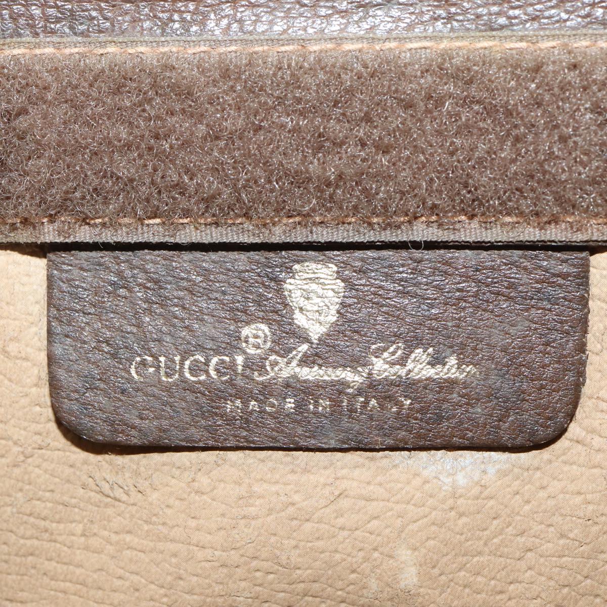 GUCCI GG Supreme Web Sherry Line Clutch Bag PVC Beige Red 156 01 032 th4956