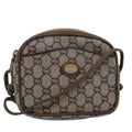GUCCI GG Plus Supreme Shoulder Bag PVC Leather Beige th4957