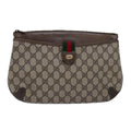 GUCCI GG Supreme Web Sherry Line Shoulder Bag PVC Beige 39 02 026 th4958
