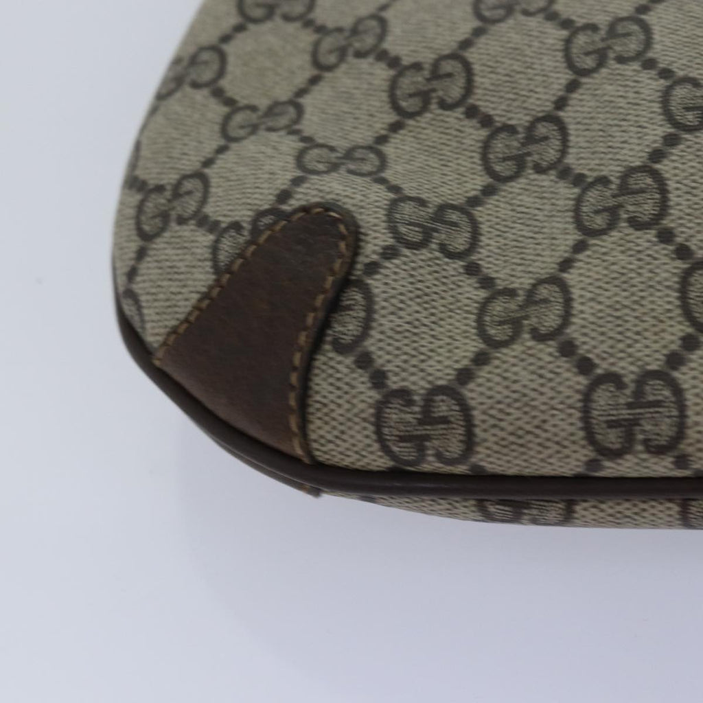 GUCCI GG Supreme Web Sherry Line Shoulder Bag PVC Beige 39 02 026 th4958