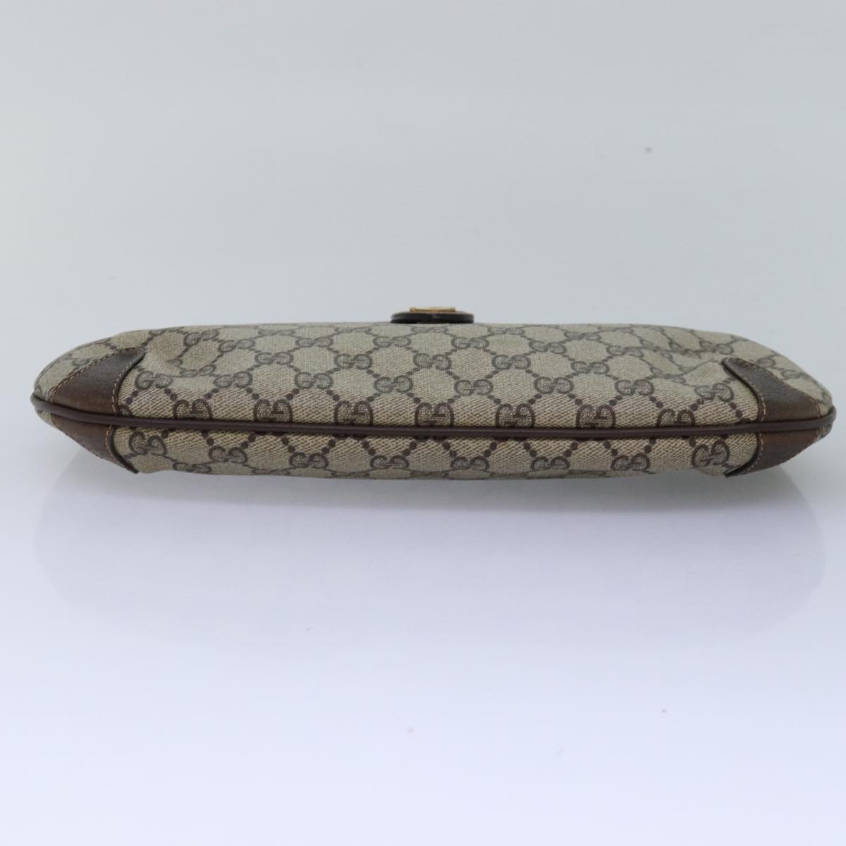 GUCCI GG Supreme Web Sherry Line Shoulder Bag PVC Beige 39 02 026 th4958