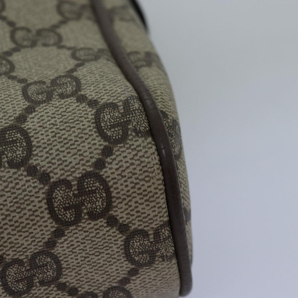 GUCCI GG Supreme Web Sherry Line Clutch Bag PVC Beige Red 75 01 012 th4959