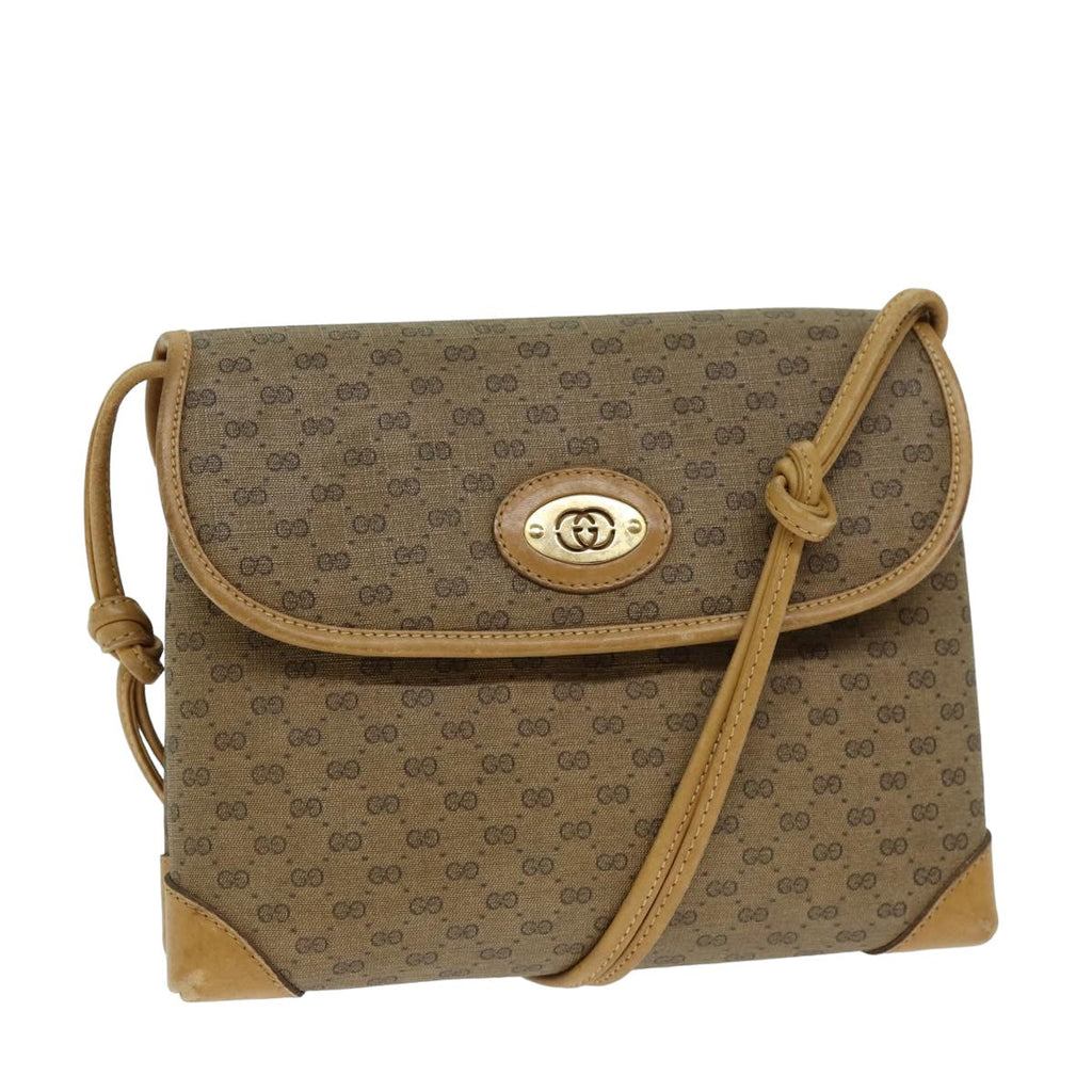 GUCCI Micro GG Supreme Shoulder Bag PVC Leather Beige 007 49 5548 th4994