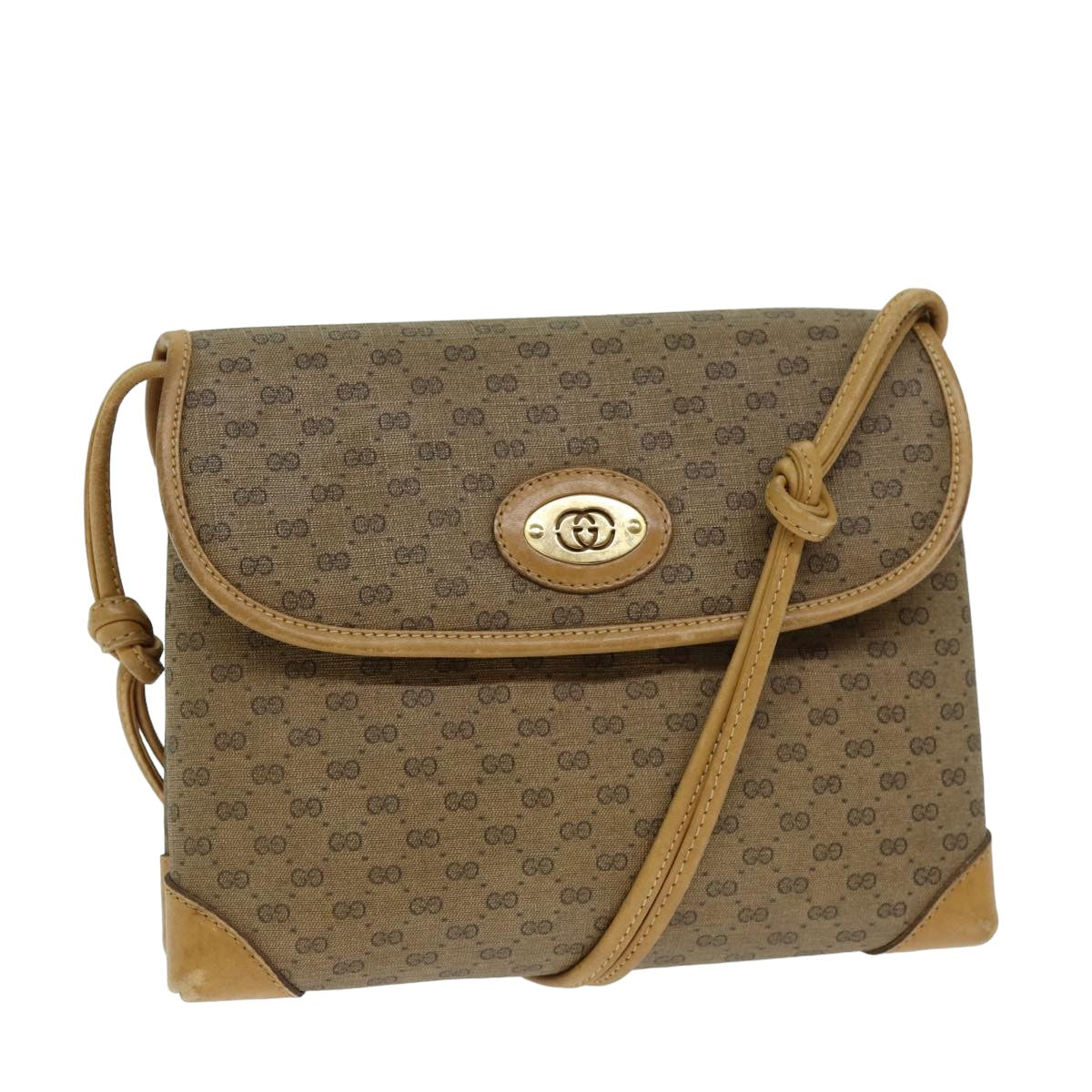 GUCCI Micro GG Supreme Shoulder Bag PVC Leather Beige 007 49 5548 th4994
