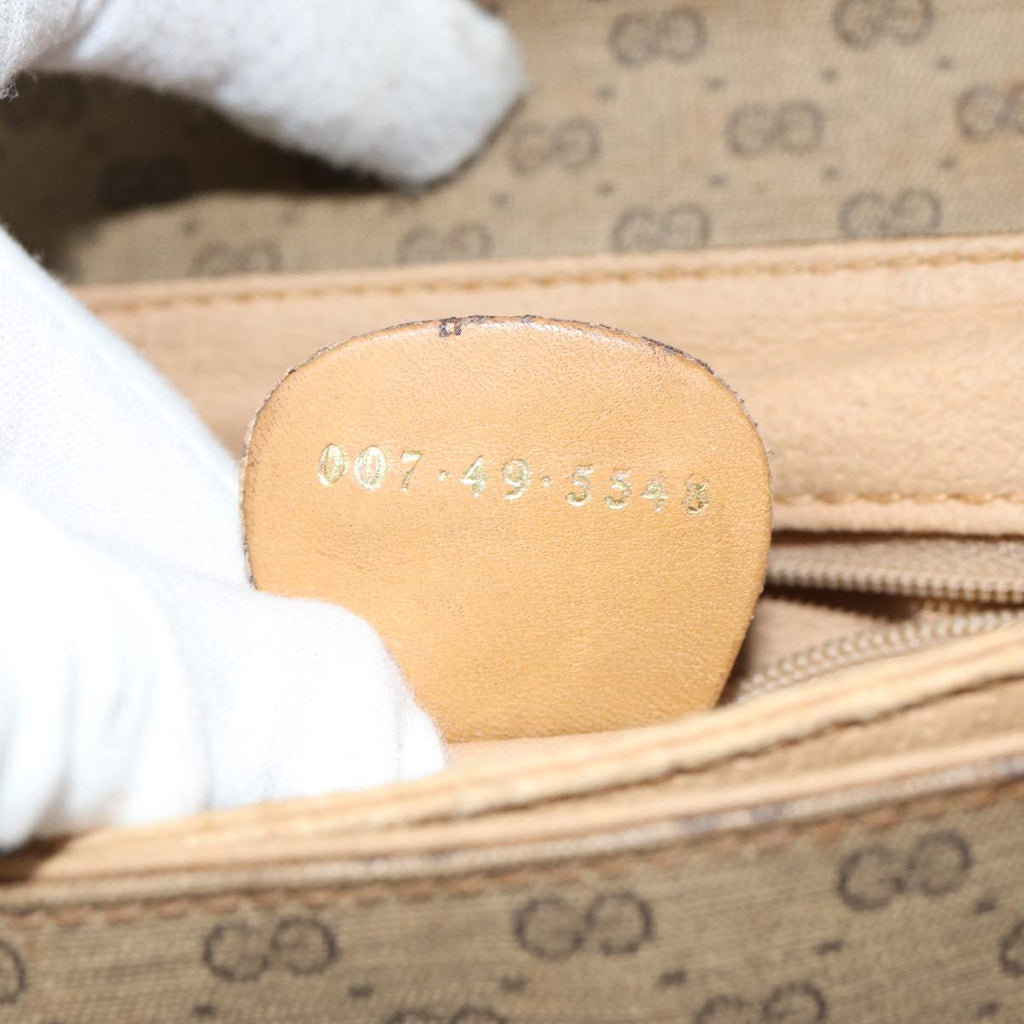GUCCI Micro GG Supreme Shoulder Bag PVC Leather Beige 007 49 5548 th4994