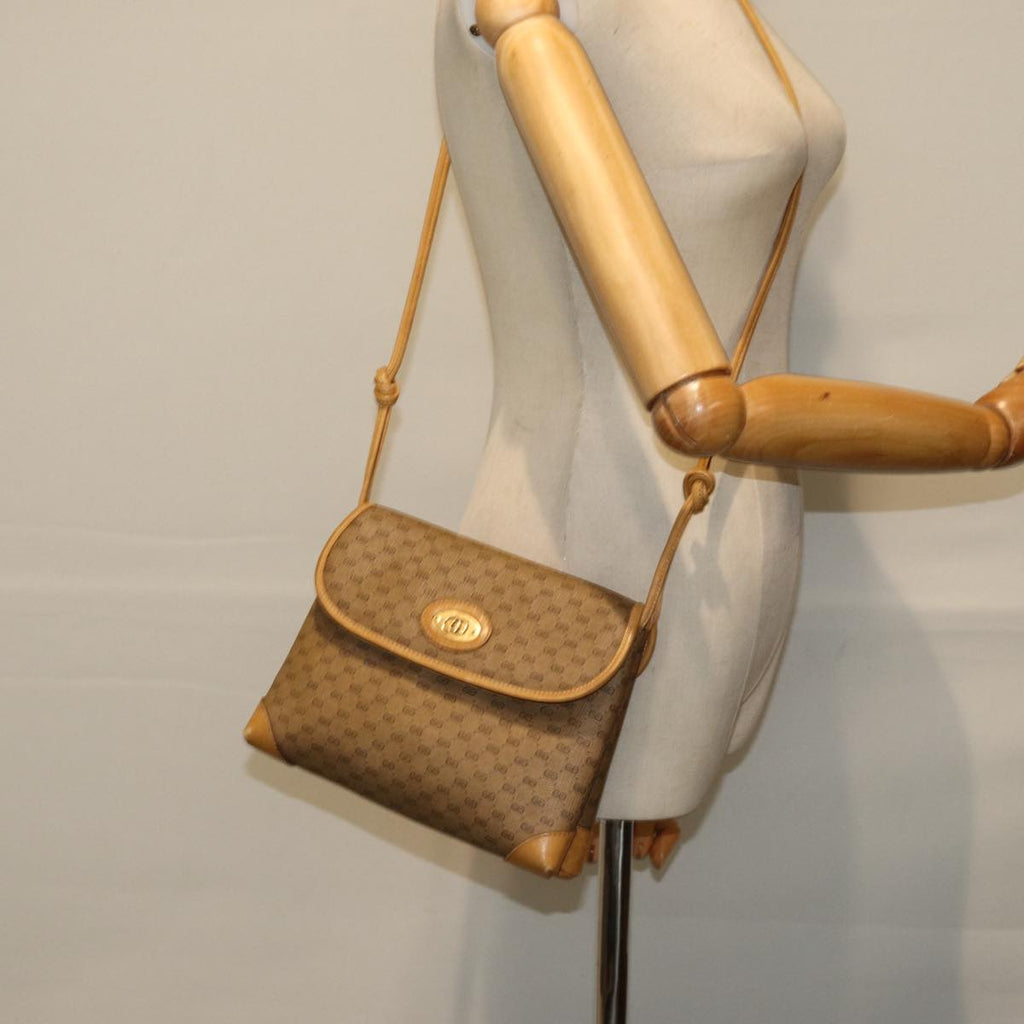 GUCCI Micro GG Supreme Shoulder Bag PVC Leather Beige 007 49 5548 th4994