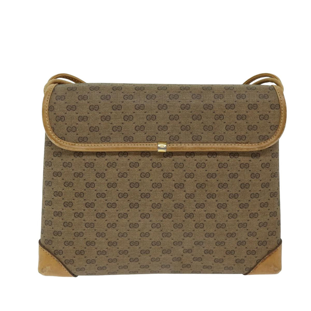 GUCCI Micro GG Supreme Shoulder Bag PVC Leather Beige 007 49 5548 th4994