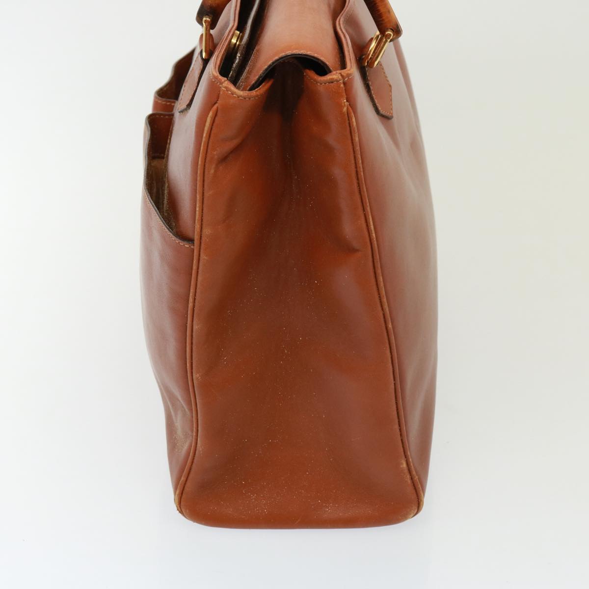 GUCCI Bamboo Hand Bag Leather 2way Brown 002 2855 0322 0 th5022