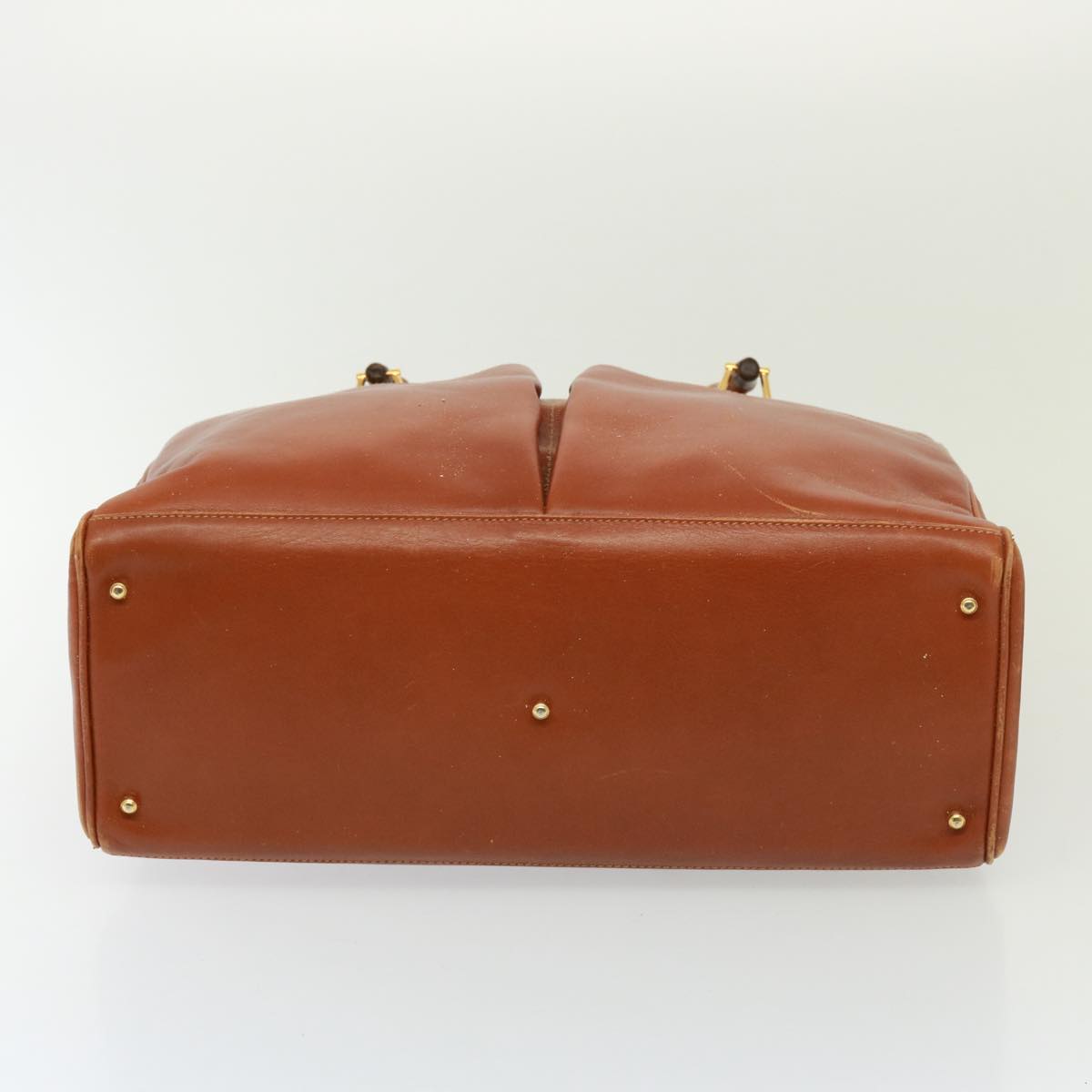 GUCCI Bamboo Hand Bag Leather 2way Brown 002 2855 0322 0 th5022