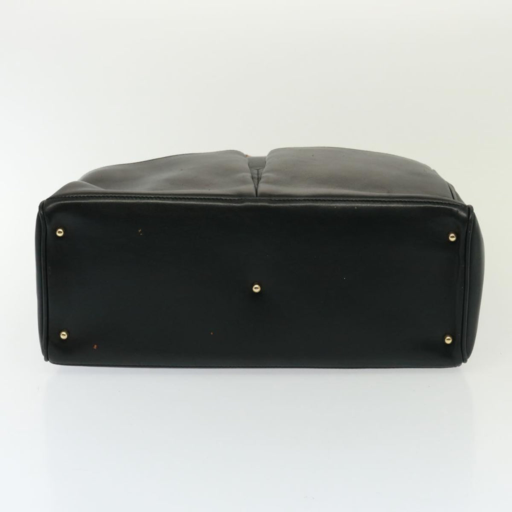 GUCCI Bamboo Hand Bag Leather 2way Black 002 2855 0322 0 th5023
