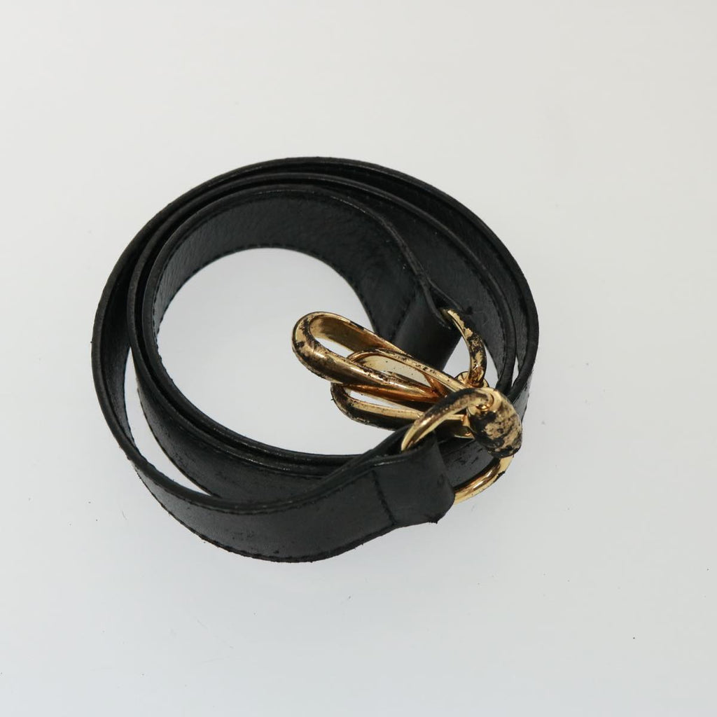 GUCCI Bamboo Hand Bag Leather 2way Black 002 2855 0322 0 th5023