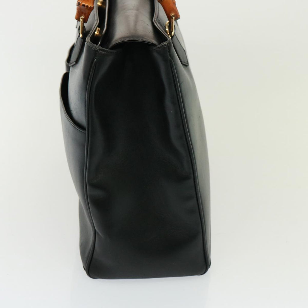 GUCCI Bamboo Hand Bag Leather 2way Black 002 2855 0322 0 th5023