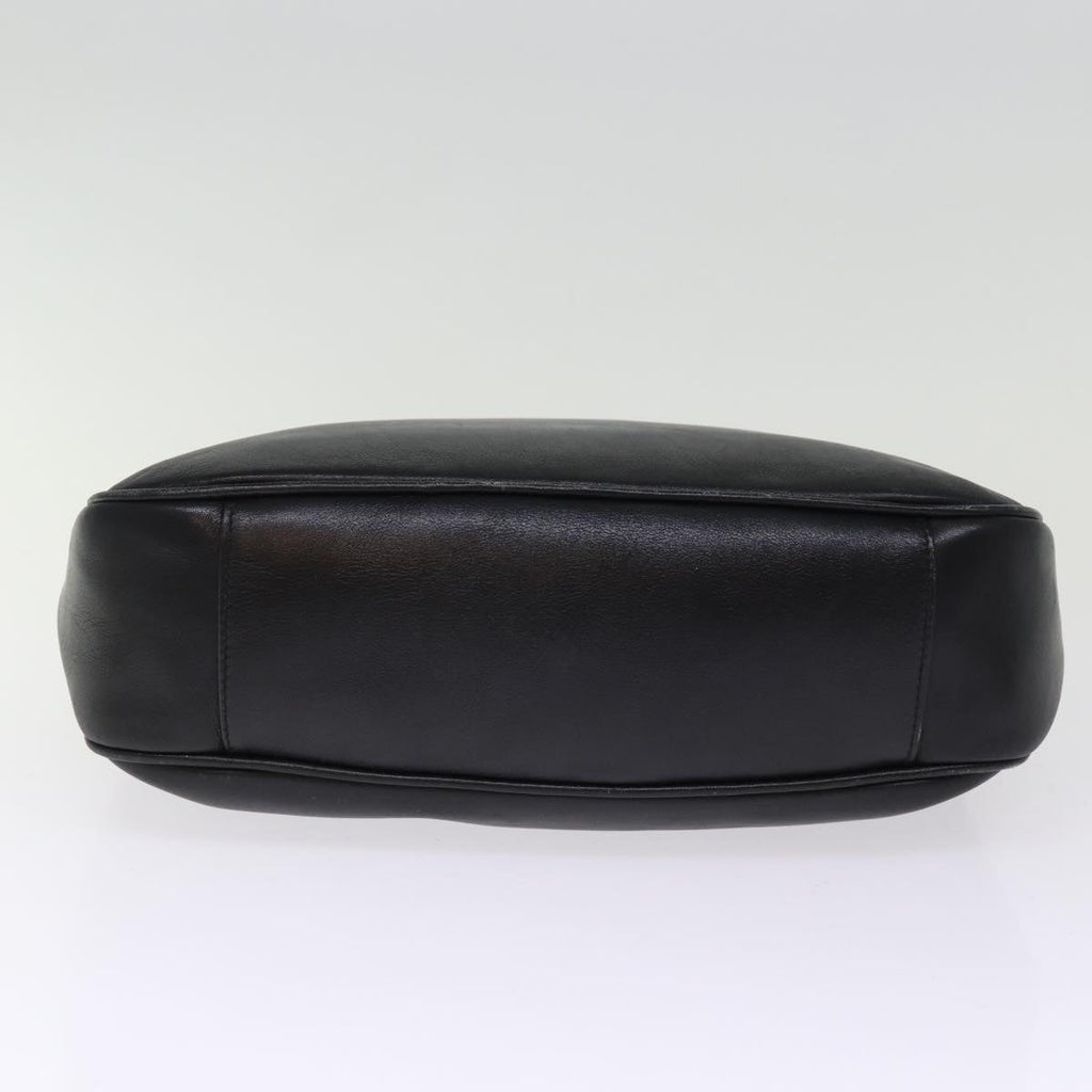 GUCCI Bamboo Shoulder Bag Leather 2way Black 001 1705 1638 th5024