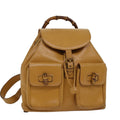 GUCCI Bamboo Backpack Leather Yellow 003 2058 0016 th5025