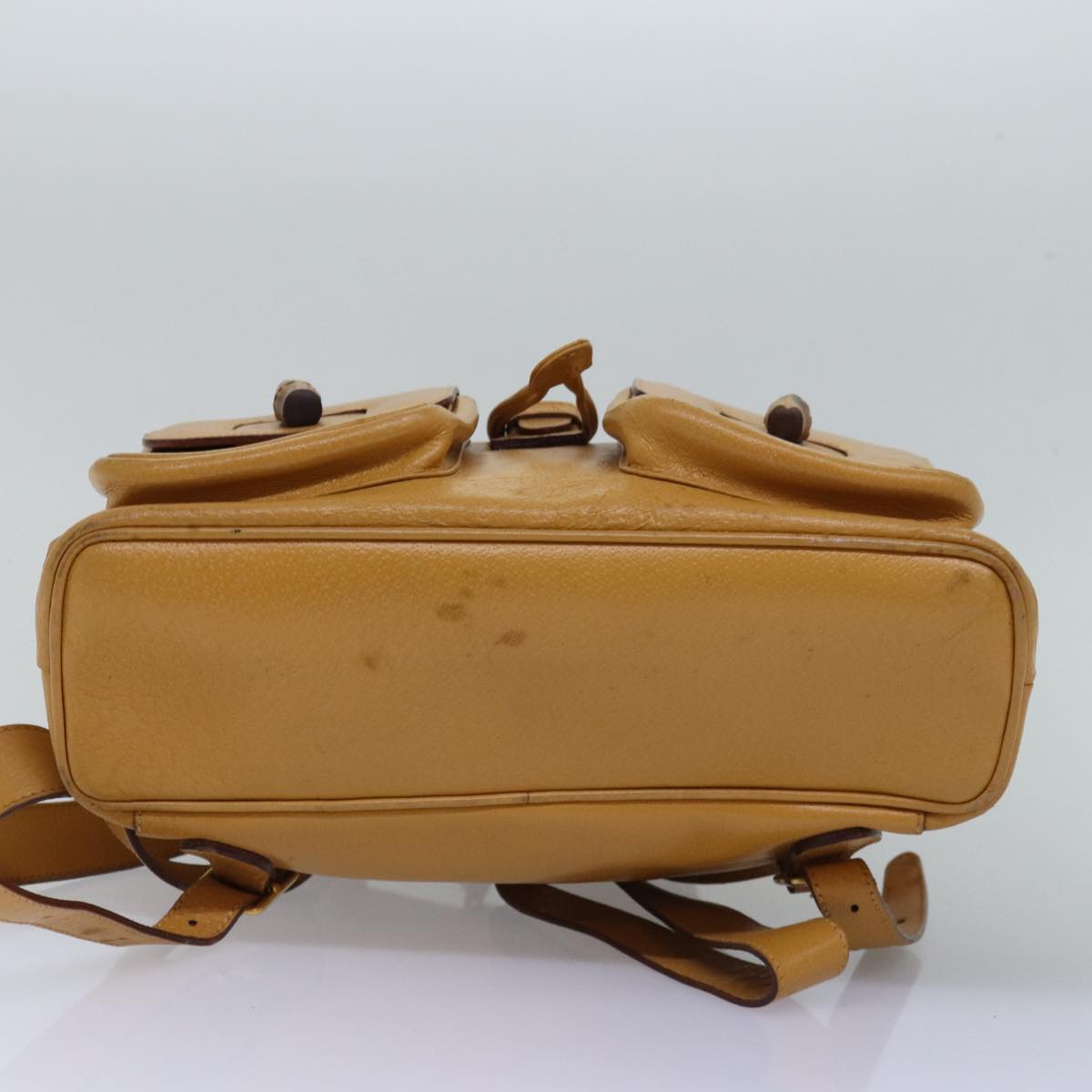 GUCCI Bamboo Backpack Leather Yellow 003 2058 0016 th5025
