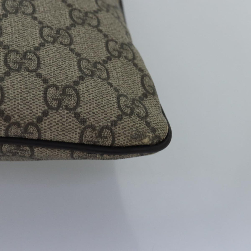 GUCCI GG Supreme Shoulder Bag PVC Leather Beige 295257 th5026