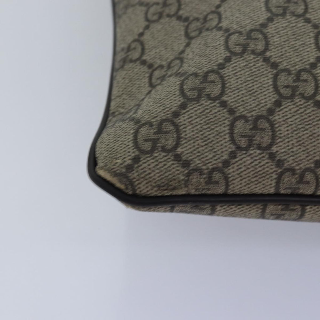 GUCCI GG Supreme Shoulder Bag PVC Leather Beige 295257 th5026
