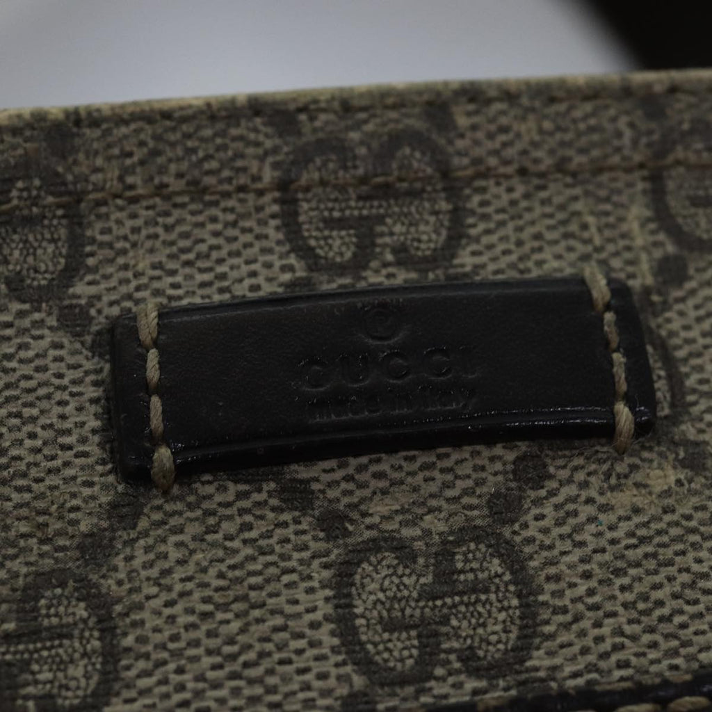 GUCCI GG Supreme Shoulder Bag PVC Leather Beige 295257 th5026