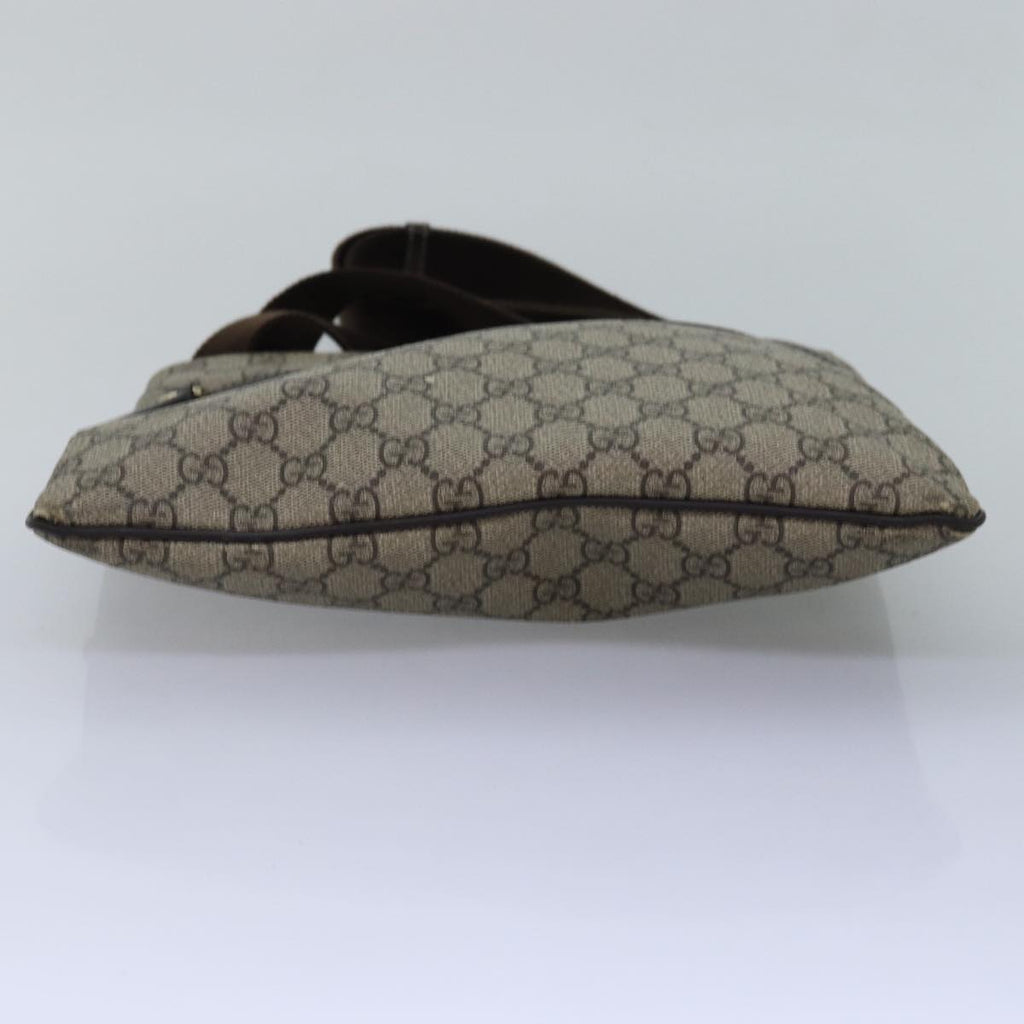 GUCCI GG Supreme Shoulder Bag PVC Leather Beige 295257 th5026