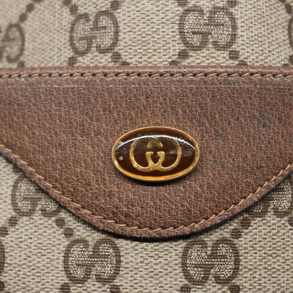 GUCCI GG Supreme Web Sherry Line Tote Bag PVC Beige Red 39 02 003 th5029