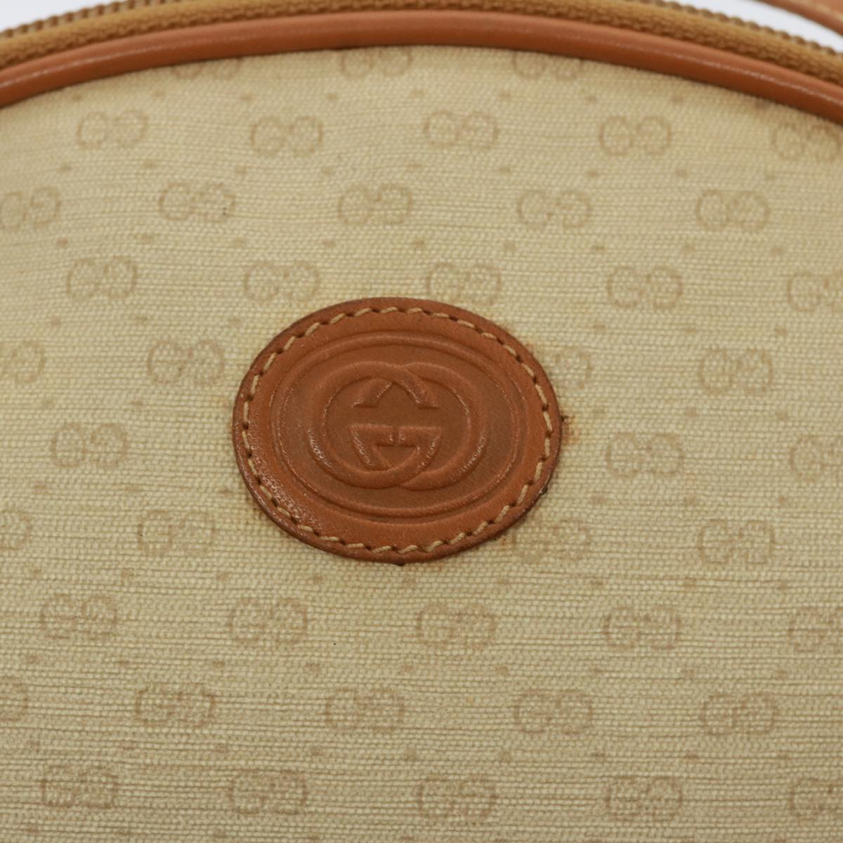 GUCCI Micro GG Supreme Shoulder Bag PVC Leather Beige 007 983 1113 th5073