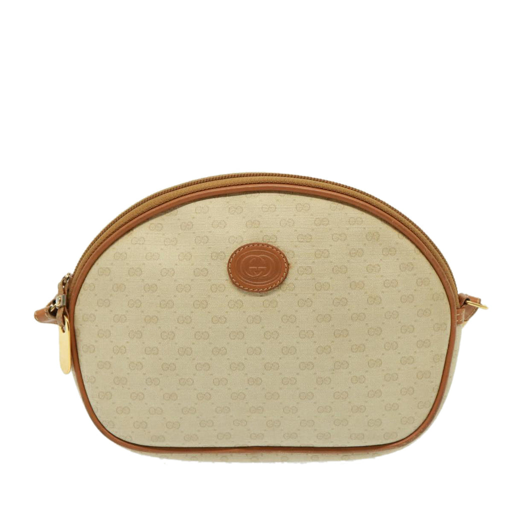 GUCCI Micro GG Supreme Shoulder Bag PVC Leather Beige 007 983 1113 th5073