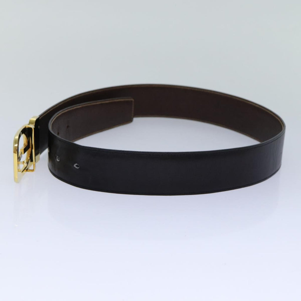 GUCCI Belt Leather 37"" Black th5131