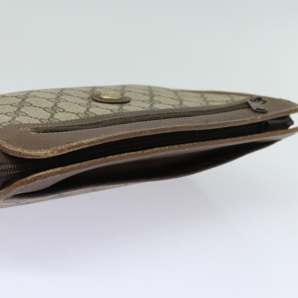 GUCCI GG Supreme Clutch Bag PVC Leather Beige 97 01 037 th5136