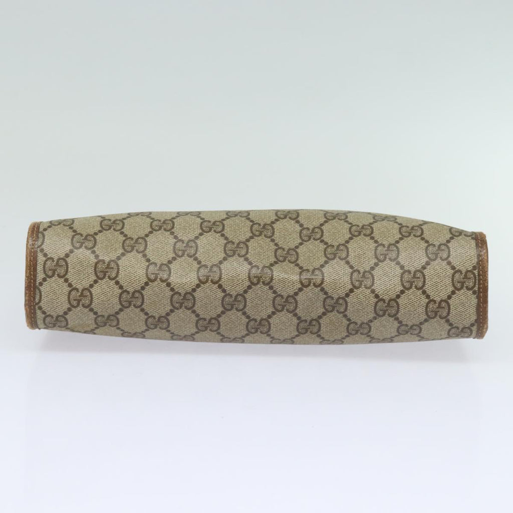 GUCCI GG Supreme Clutch Bag PVC Leather Beige 97 01 037 th5136
