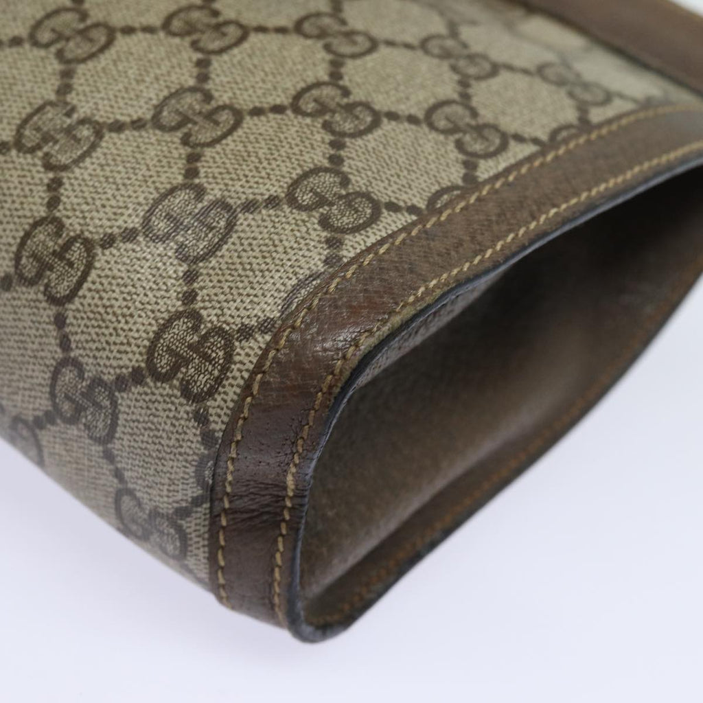 GUCCI GG Supreme Web Sherry Line Clutch Bag PVC Beige 89 01 002 th5138