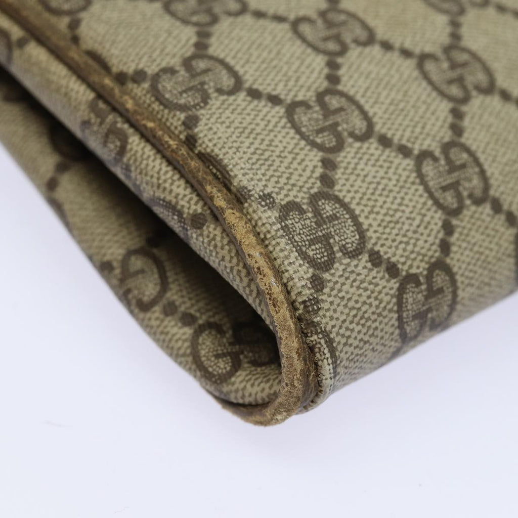 GUCCI GG Supreme Shoulder Bag PVC Beige th5163
