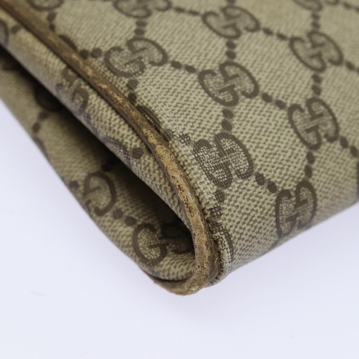 GUCCI GG Supreme Shoulder Bag PVC Beige th5163