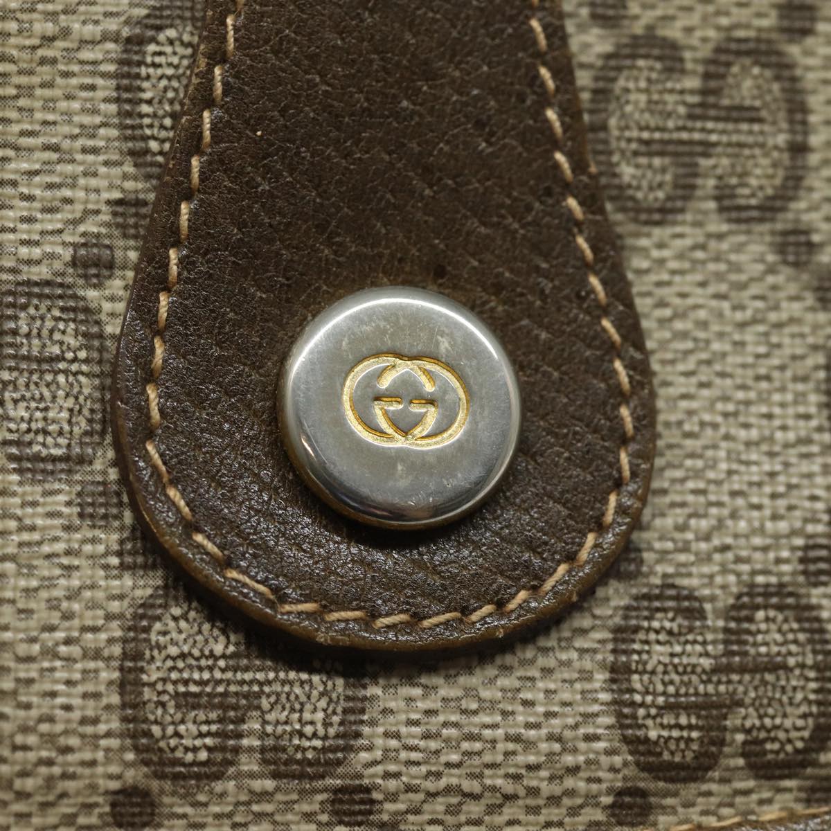 GUCCI GG Supreme Shoulder Bag PVC Beige th5163