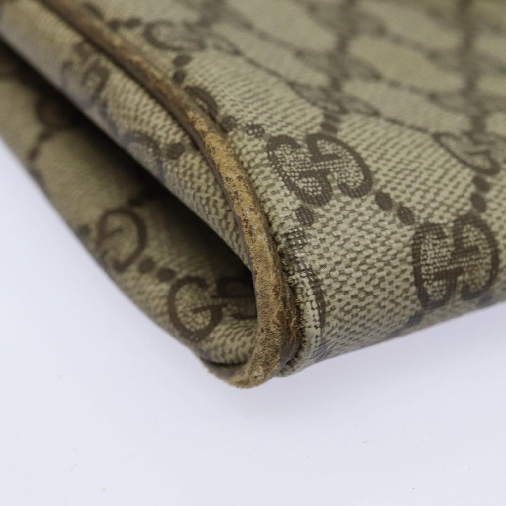 GUCCI GG Supreme Shoulder Bag PVC Beige th5163