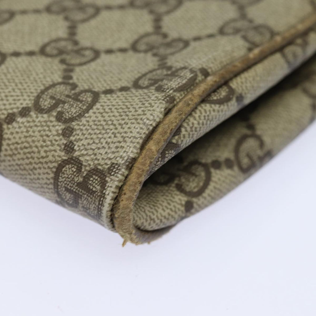GUCCI GG Supreme Shoulder Bag PVC Beige th5163