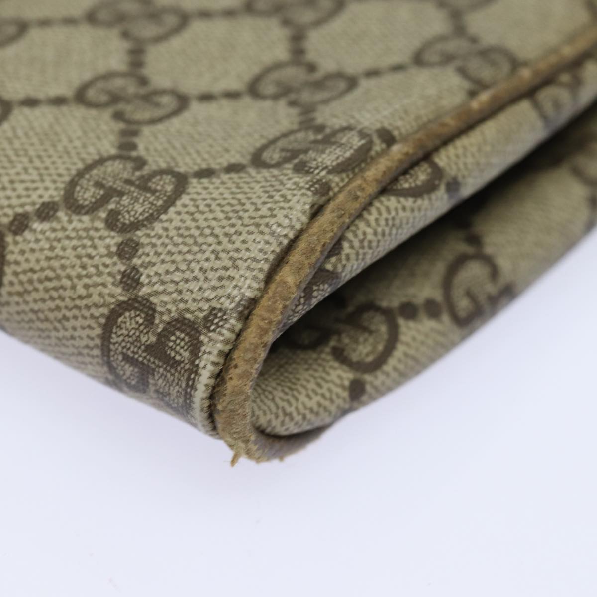 GUCCI GG Supreme Shoulder Bag PVC Beige th5163