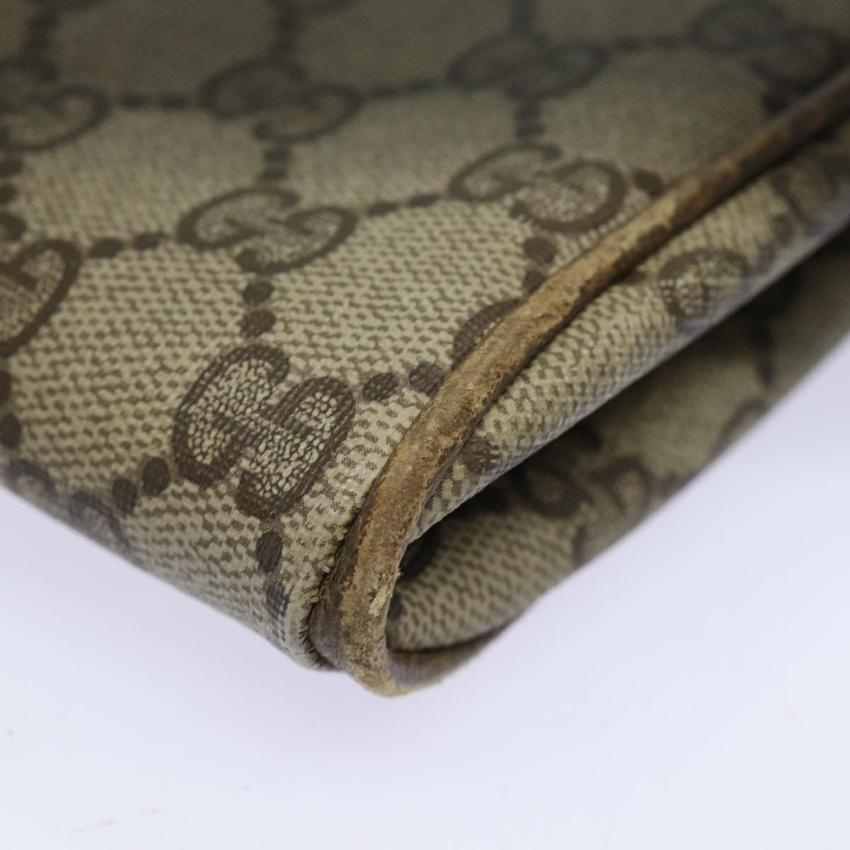 GUCCI GG Supreme Shoulder Bag PVC Beige th5163