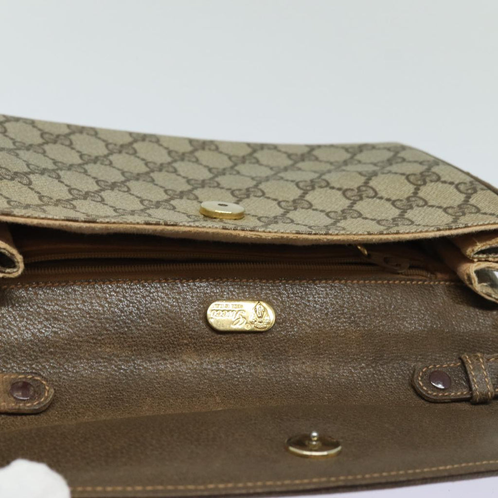 GUCCI GG Supreme Shoulder Bag PVC Beige th5163