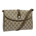 GUCCI GG Supreme Shoulder Bag PVC Beige th5163