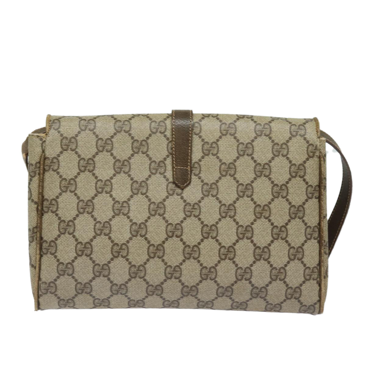 GUCCI GG Supreme Shoulder Bag PVC Beige th5163