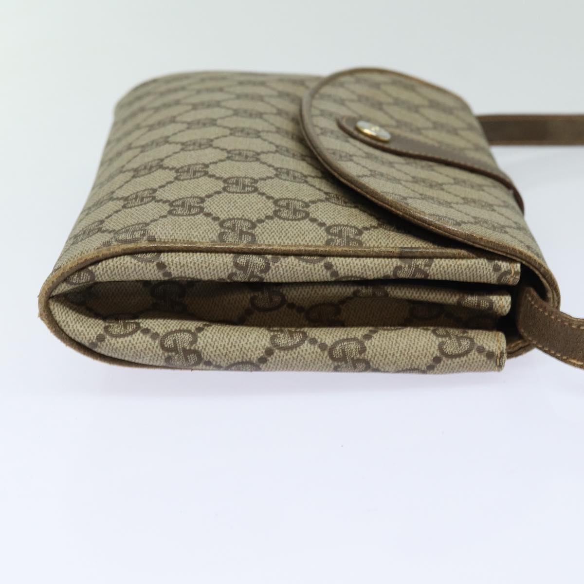 GUCCI GG Supreme Shoulder Bag PVC Beige th5163